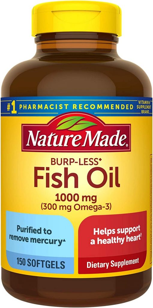 Nature Made Burpless Unflavored Softgels Fish Oil