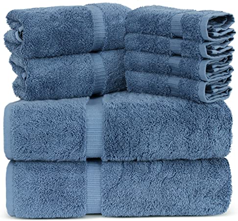 Towel Bazaar Chemical Free Blue Bath Towels Piece Blue Bath Towel