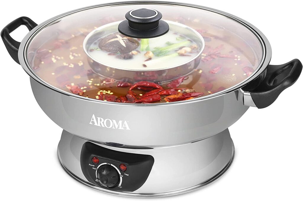 Audecook Non Stick Ceramic Glaze Electric Hot Pot