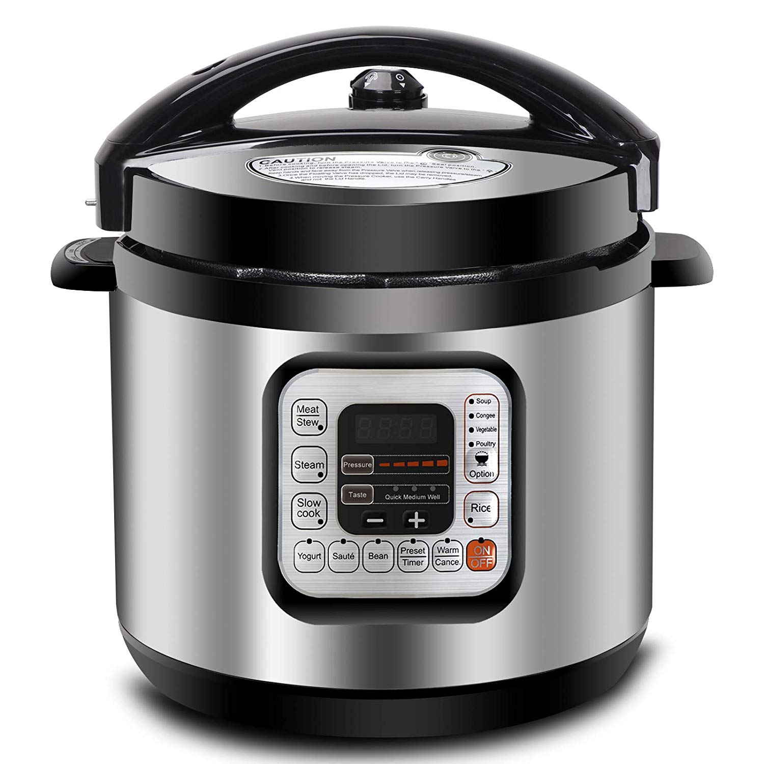  Ninja Instant, 1000-Watt Pressure, Slow, Multi Cooker, and  Steamer with 6-Quart Ceramic Coated Pot & Steam Rack (PC101), Si,  Black/Silver: Home & Kitchen