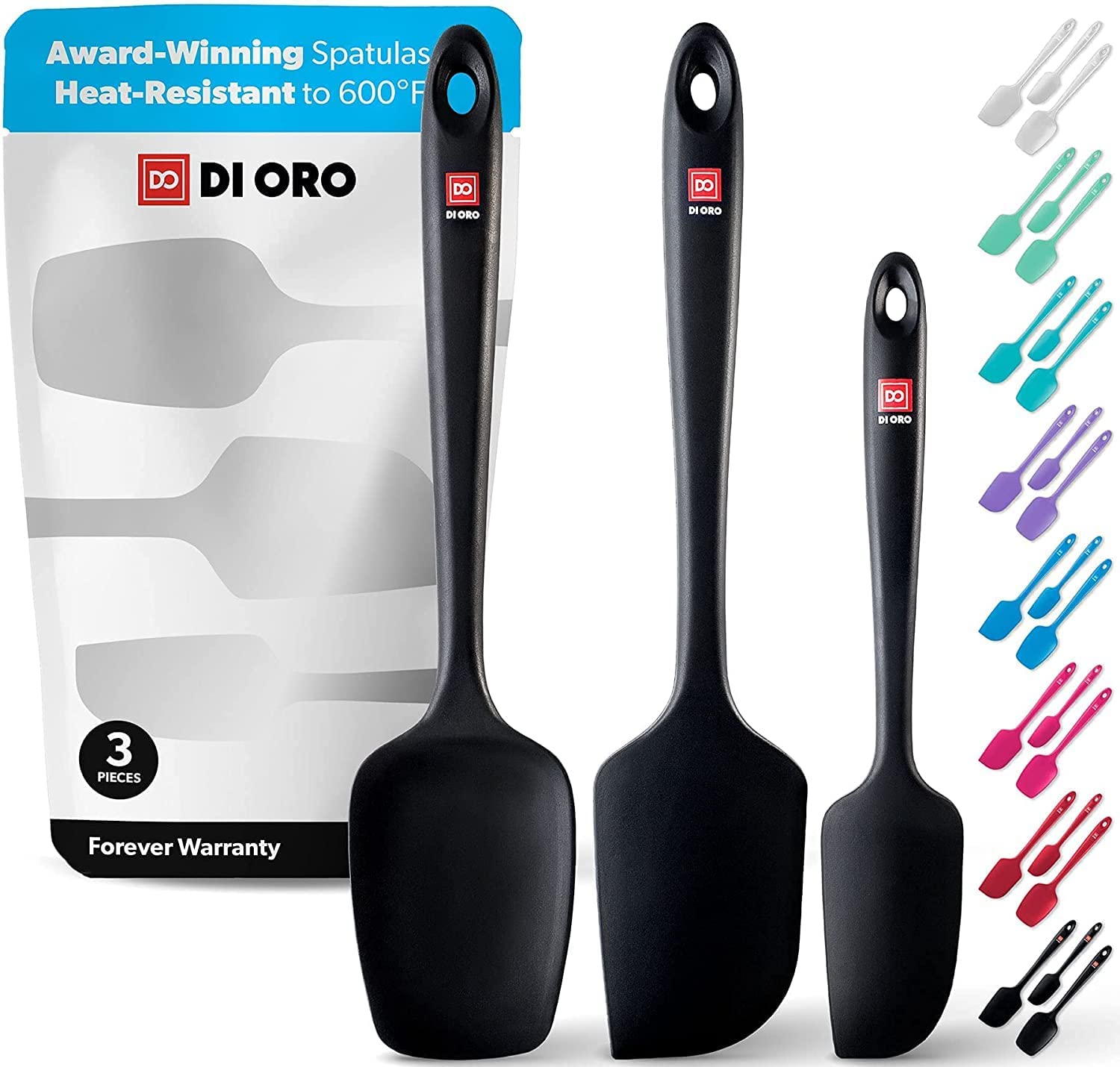 OXO 1071536 Good Grips 11 1/4 High Heat Black Silicone Flexible Solid  Spatula / Turner