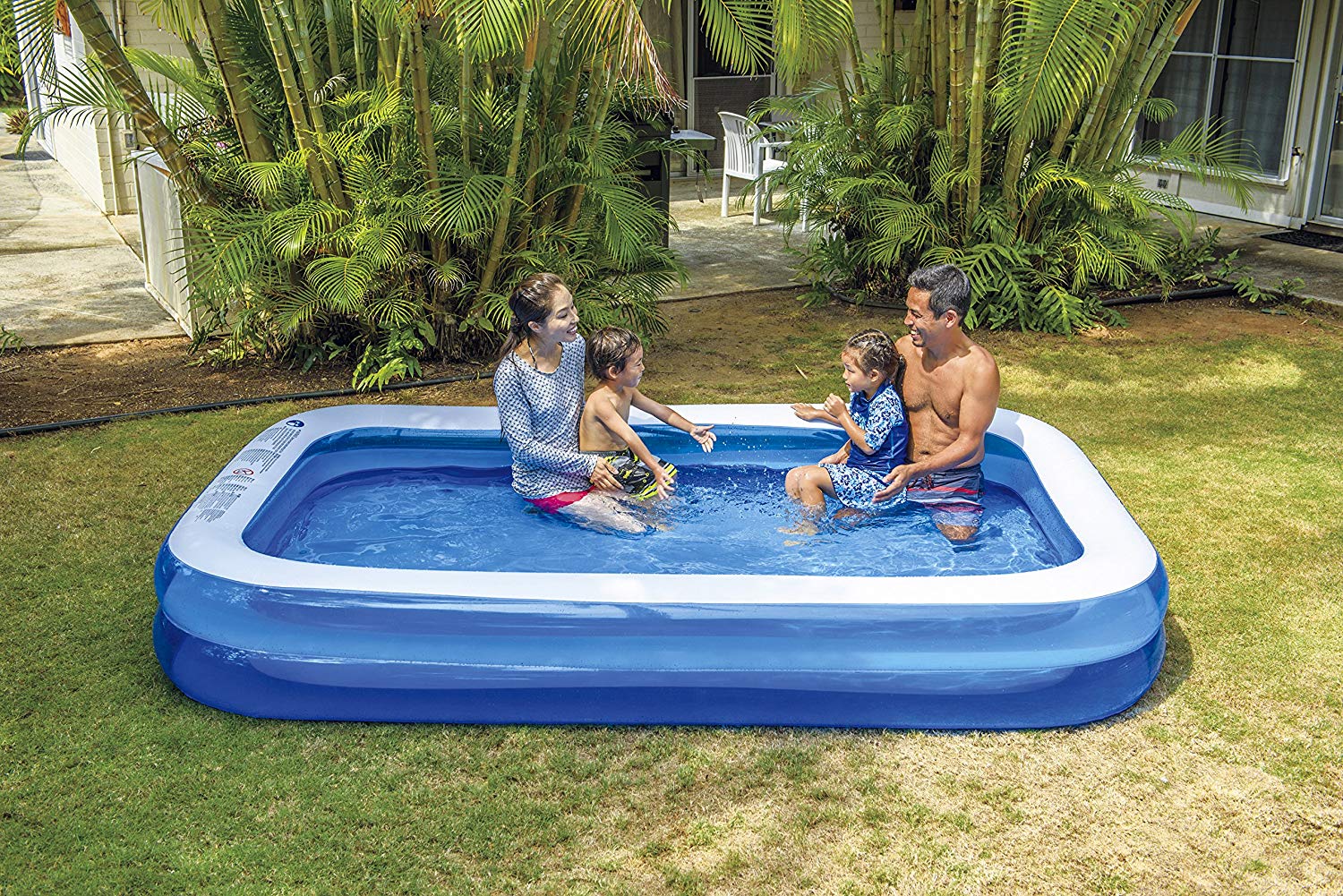 large rectangular inflatable pool