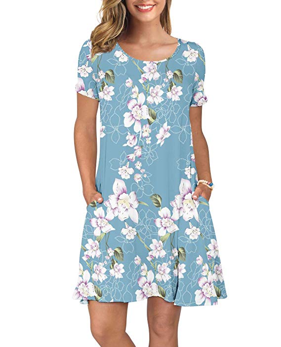 cotton swing dress with pockets