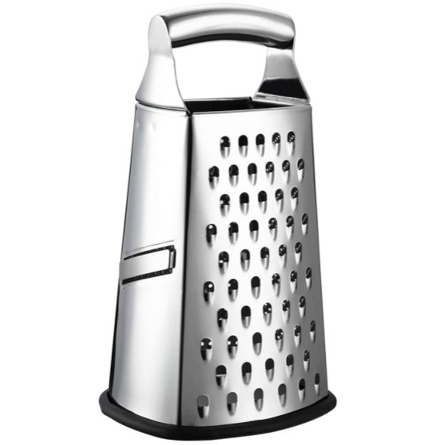 Spring Chef Professional Cheese Grater - Stainless Steel Box Grater for  Kitchen, XL Size, 4 Sides - Perfect Shredder for Parmesan Cheese, Carrot