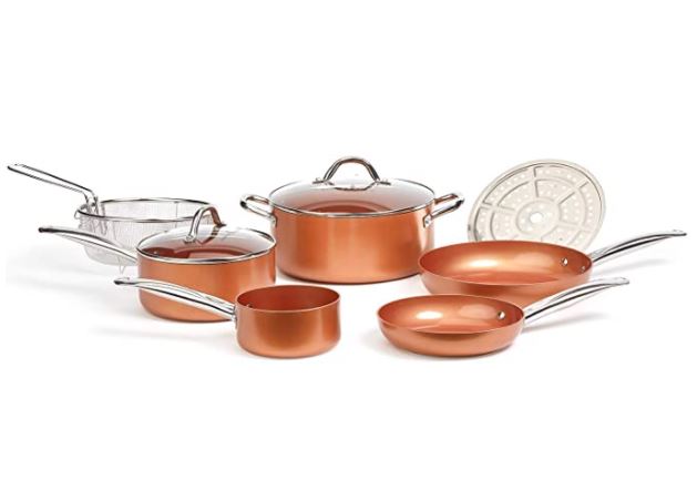BulbHead Inch Dance, 9.5 Inch Pan, Red Copper 9.5 in. Square Pan: Home &  Kitchen 