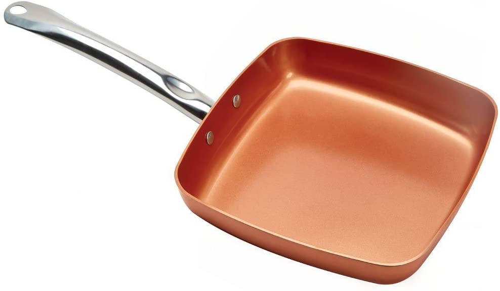 BulbHead Inch Dance, 9.5 Inch Pan, Red Copper 9.5 in. Square Pan: Home &  Kitchen 