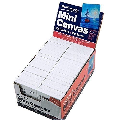 Mont Marte Kid's Crafting Mini Canvas, 36-Pack