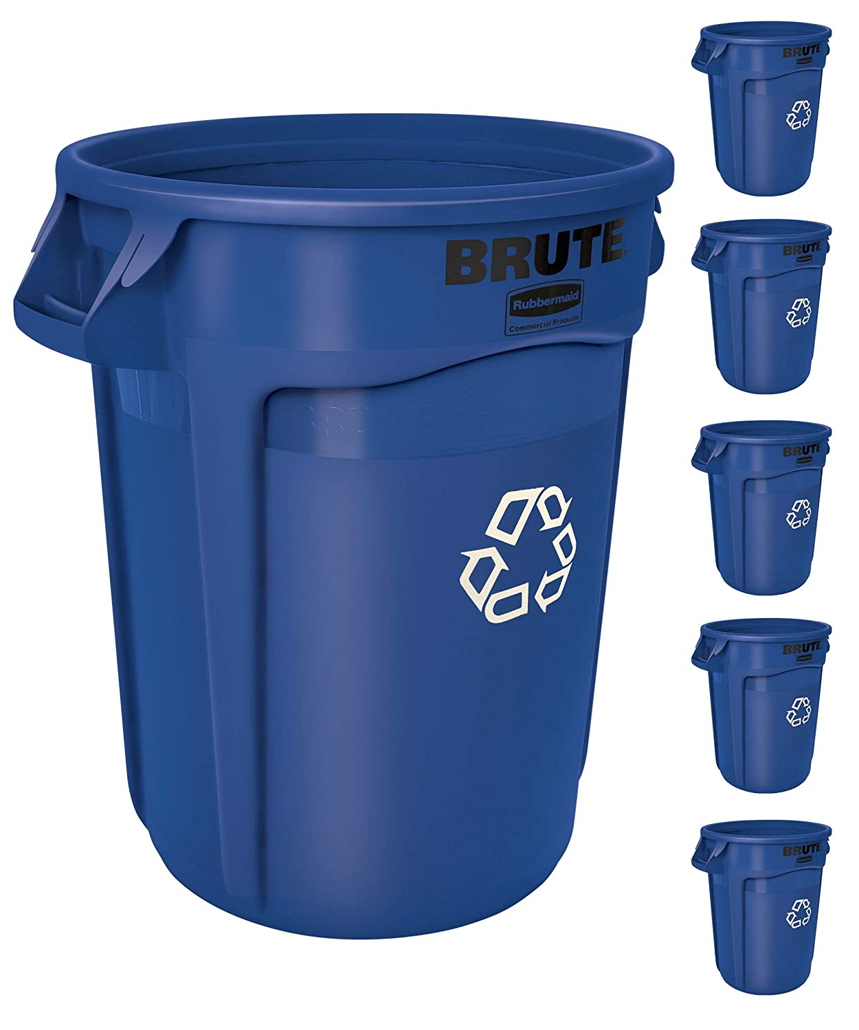 Rubbermaid 32-Gallon BRUTE Blue Recycling Container