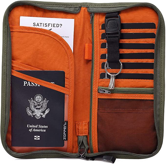 Travel Wallet Passport Holder Large Capacity Travel Document Organizer Bag  Waterproof Family Passport Wallet for Women