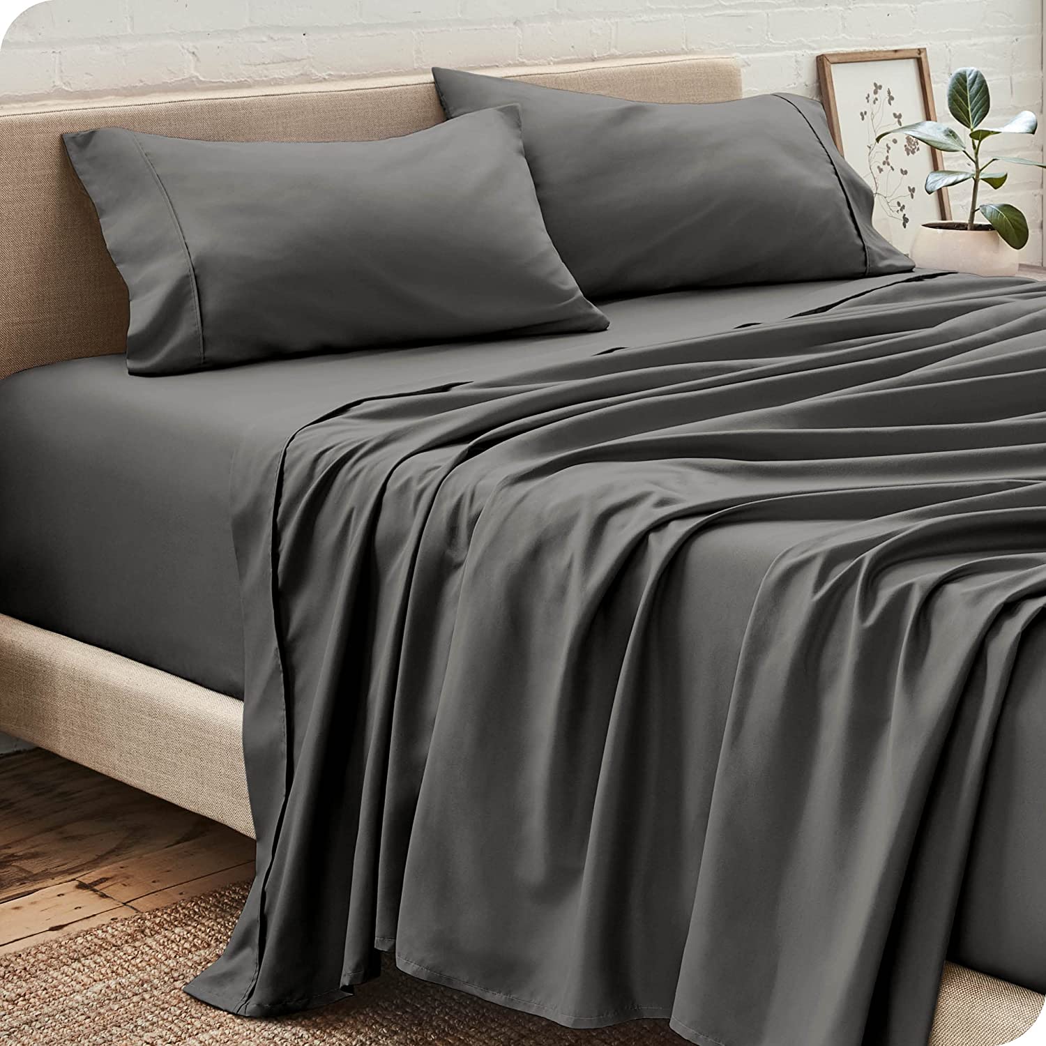 Danjor Linens Queen Size Bed Sheets Set - 1800 Series 6 Piece Bedding Tan