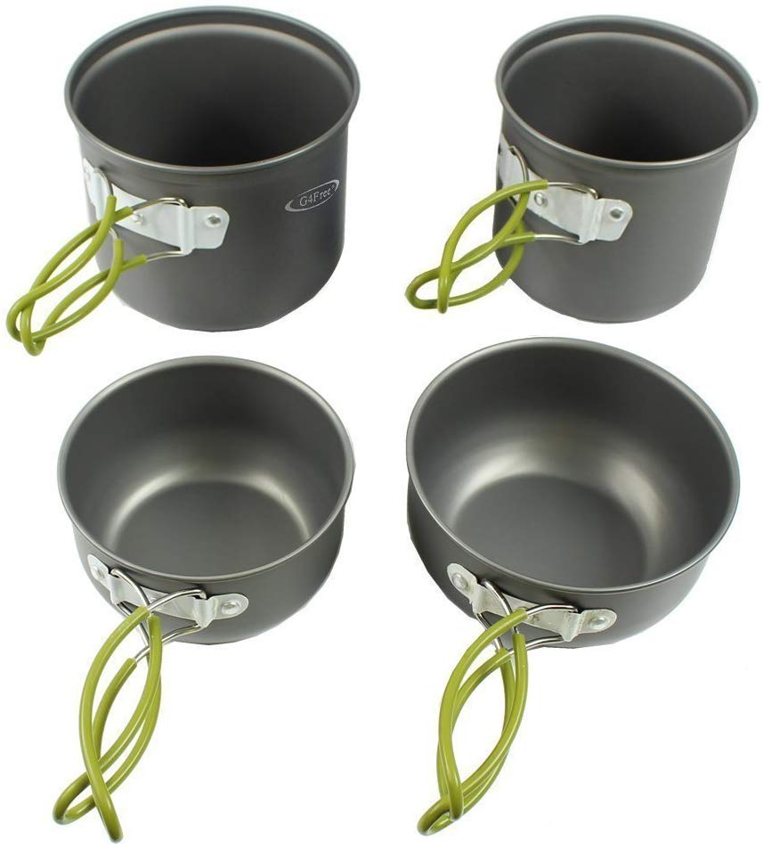 Odoland 16pcs Camping Cookware Mess Kit with Folding Camping Stove and  Pc(並行輸入品)