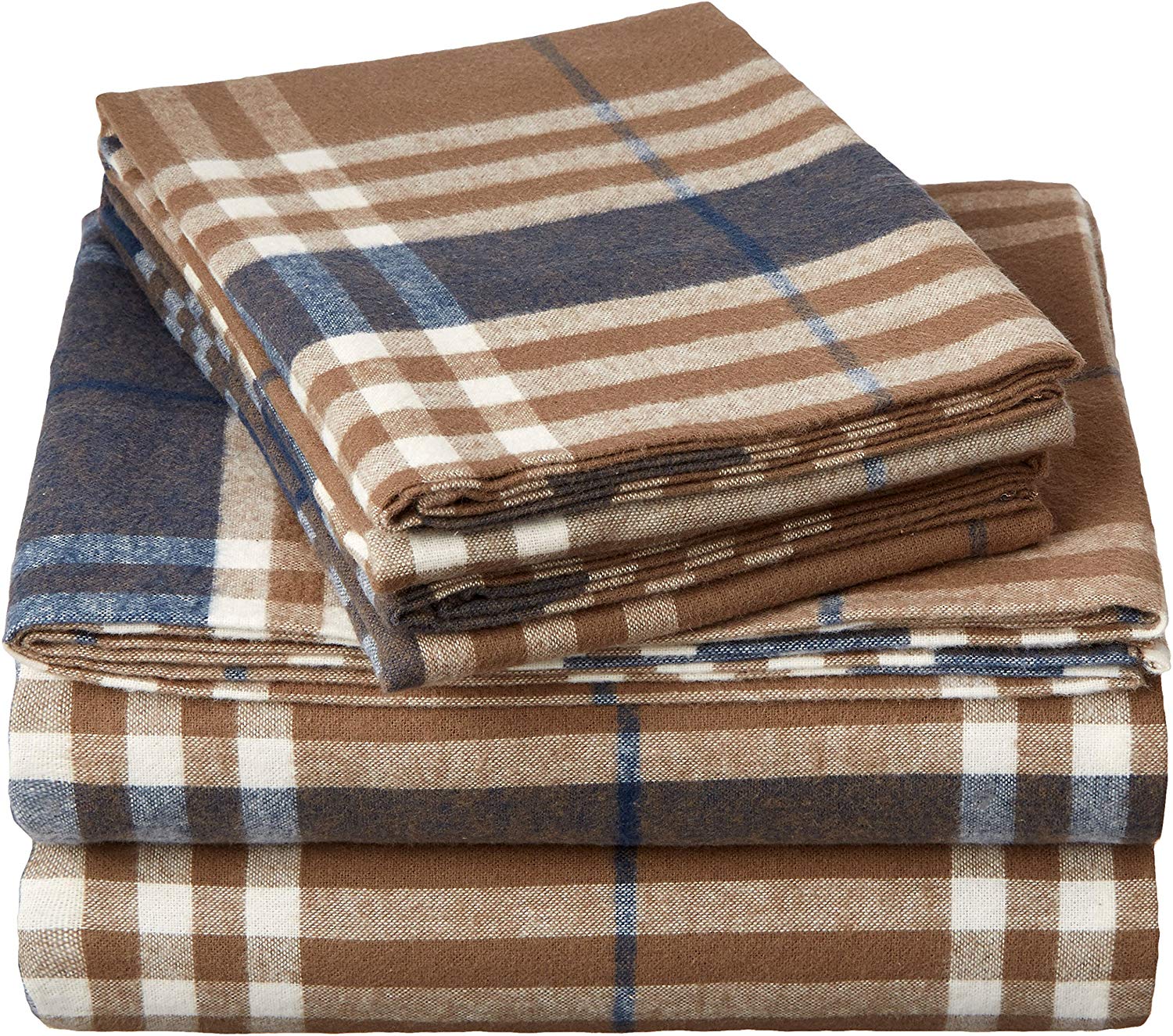 Pinzon Plaid Flannel Bed Sheet Set