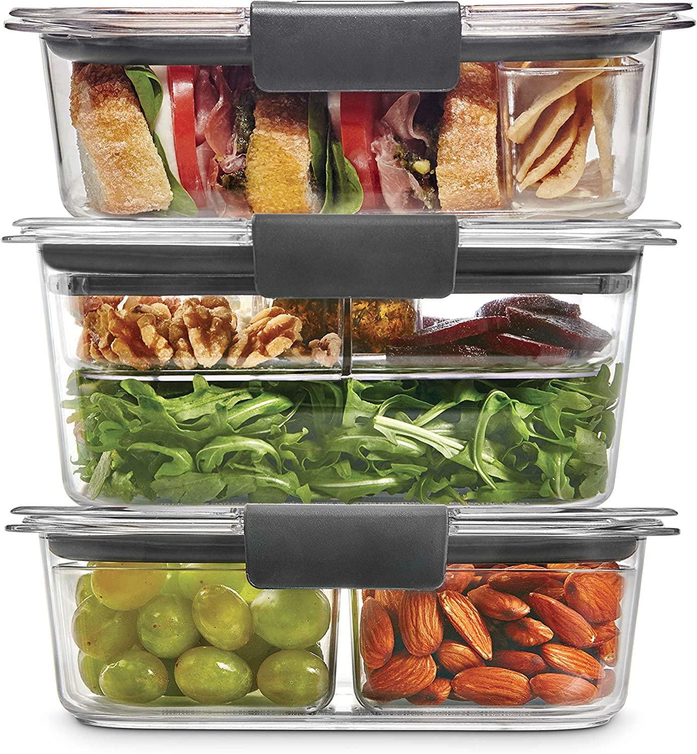 Rubbermaid 56 piece Food Storage Containers Set Easy Find Lids Clear  Plastic