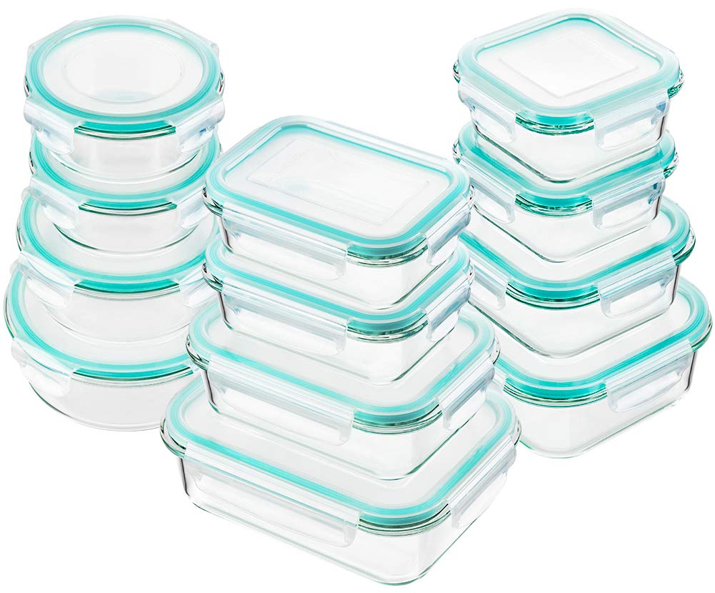 S SALIENT 18 Piece Glass Food Storage Containers with Lids, Glass Meal Prep  Containers, Glass Containers for Food Storage with Lids