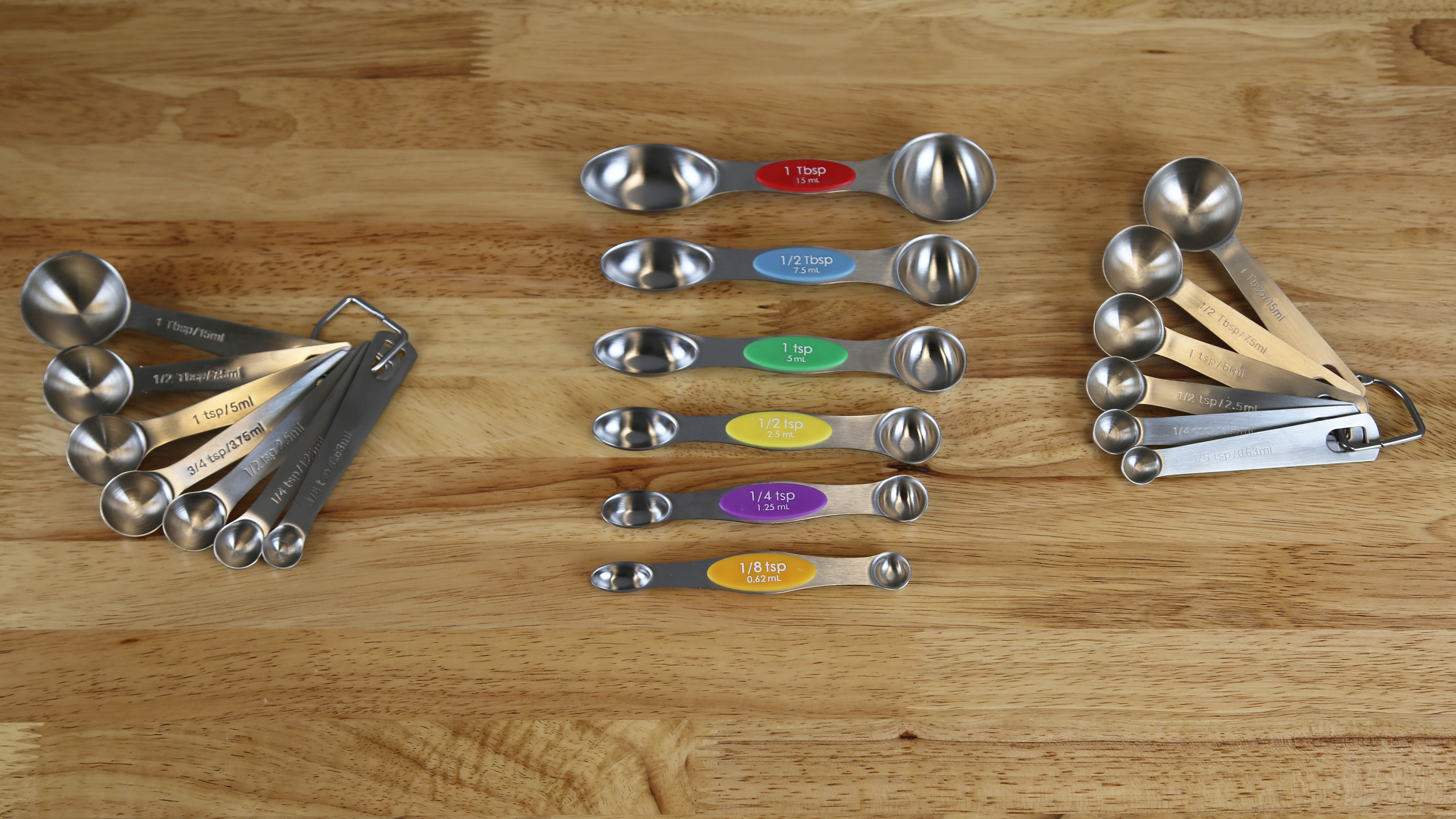 YellRin Magnetic Measuring Spoons Set Stainless Steel Dual Sided