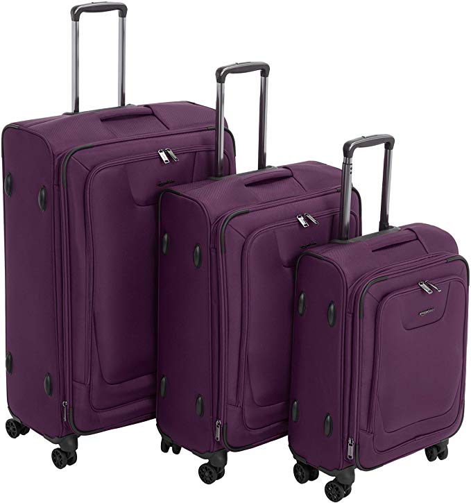 amazonbasics heathered belltown softside luggage spinner suitcase