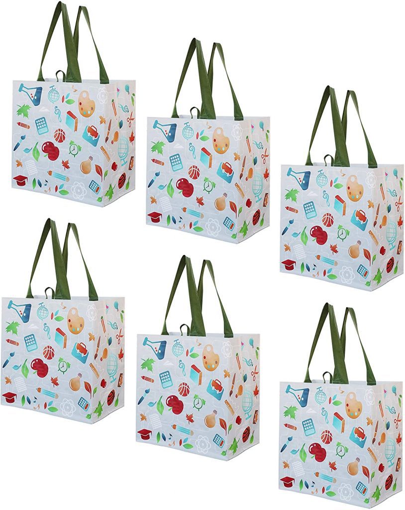 WISELIFE Collapsible Eco-Friendly Reusable Grocery Bag, 3-Pack