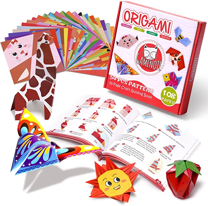 Origami Paper Kit Dobule Sided 100 Sheets 10 Colors 6 Inch Square Easy Fold  Arts