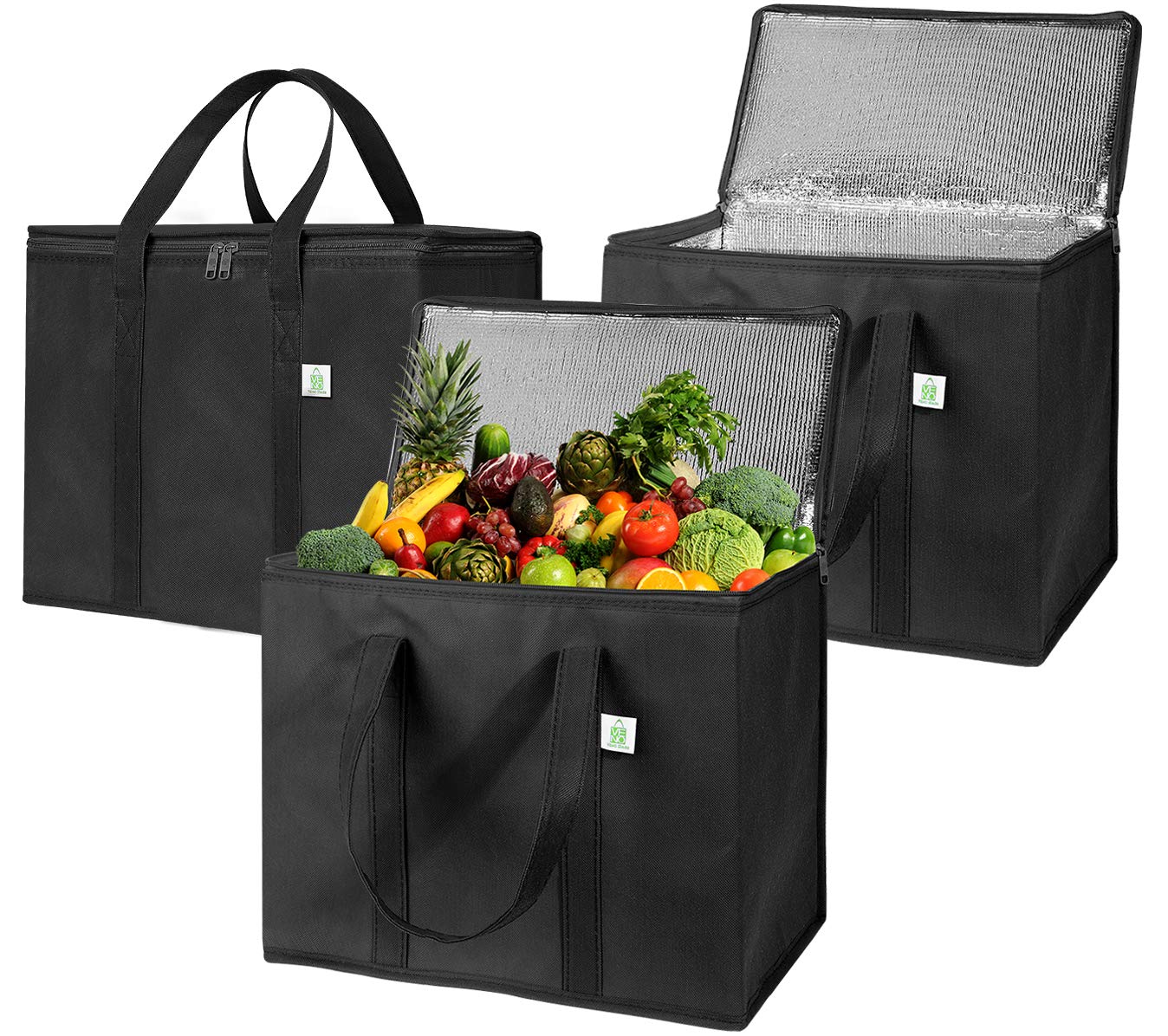 Veno Bag Reusable Grocery Shopping Bags, 3-Pack