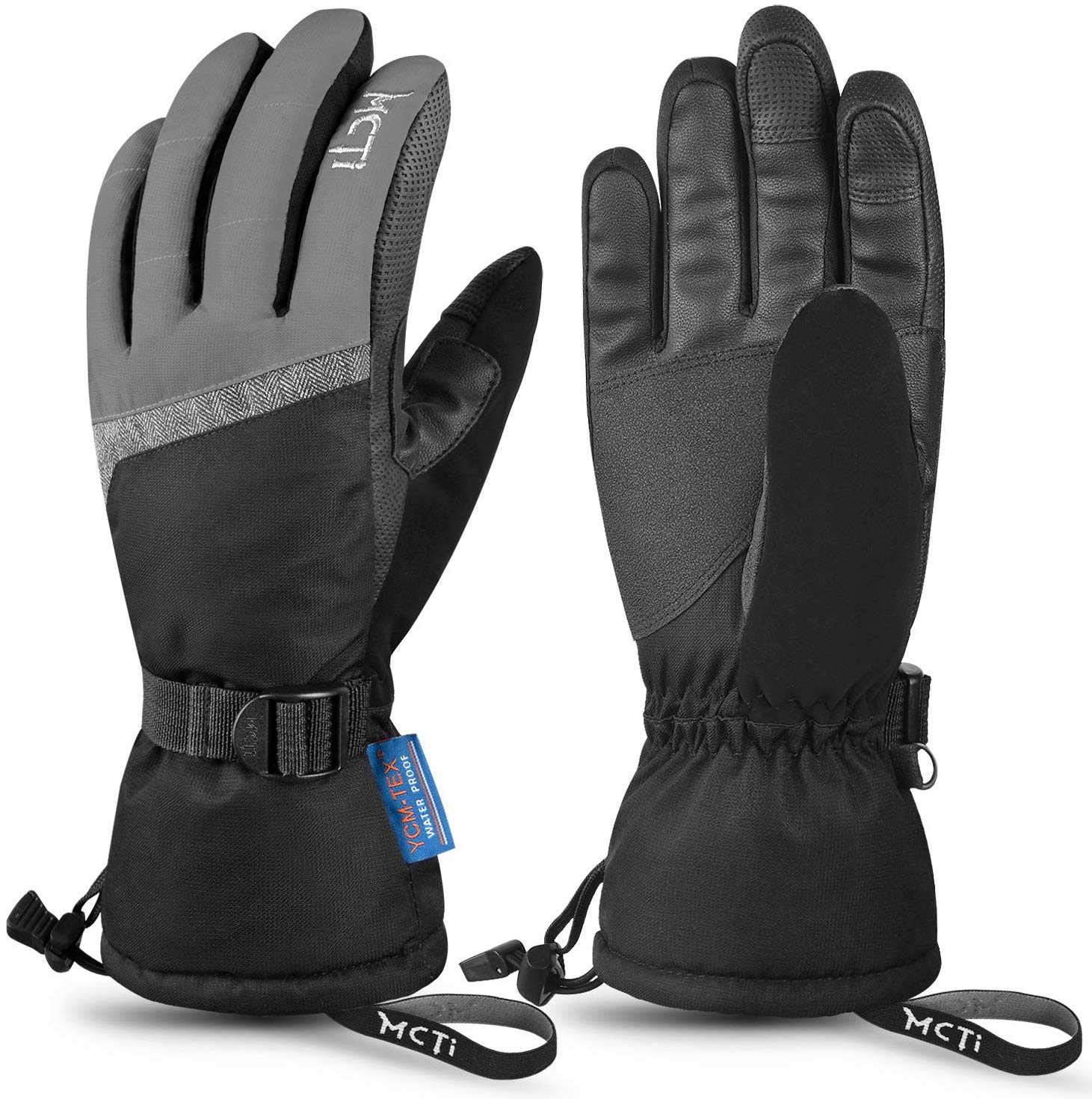 MCTi Guantes de esquí de invierno impermeables con pantalla táctil  Thinsulate guantes de nailon para mujer