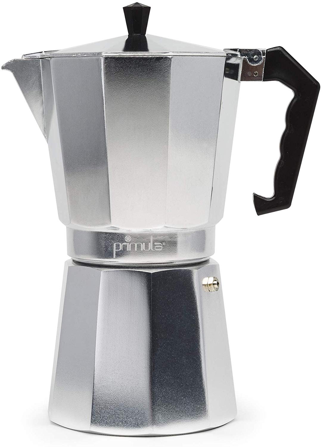 Primula Espresso Maker, Aluminum, Black, 6 Cup