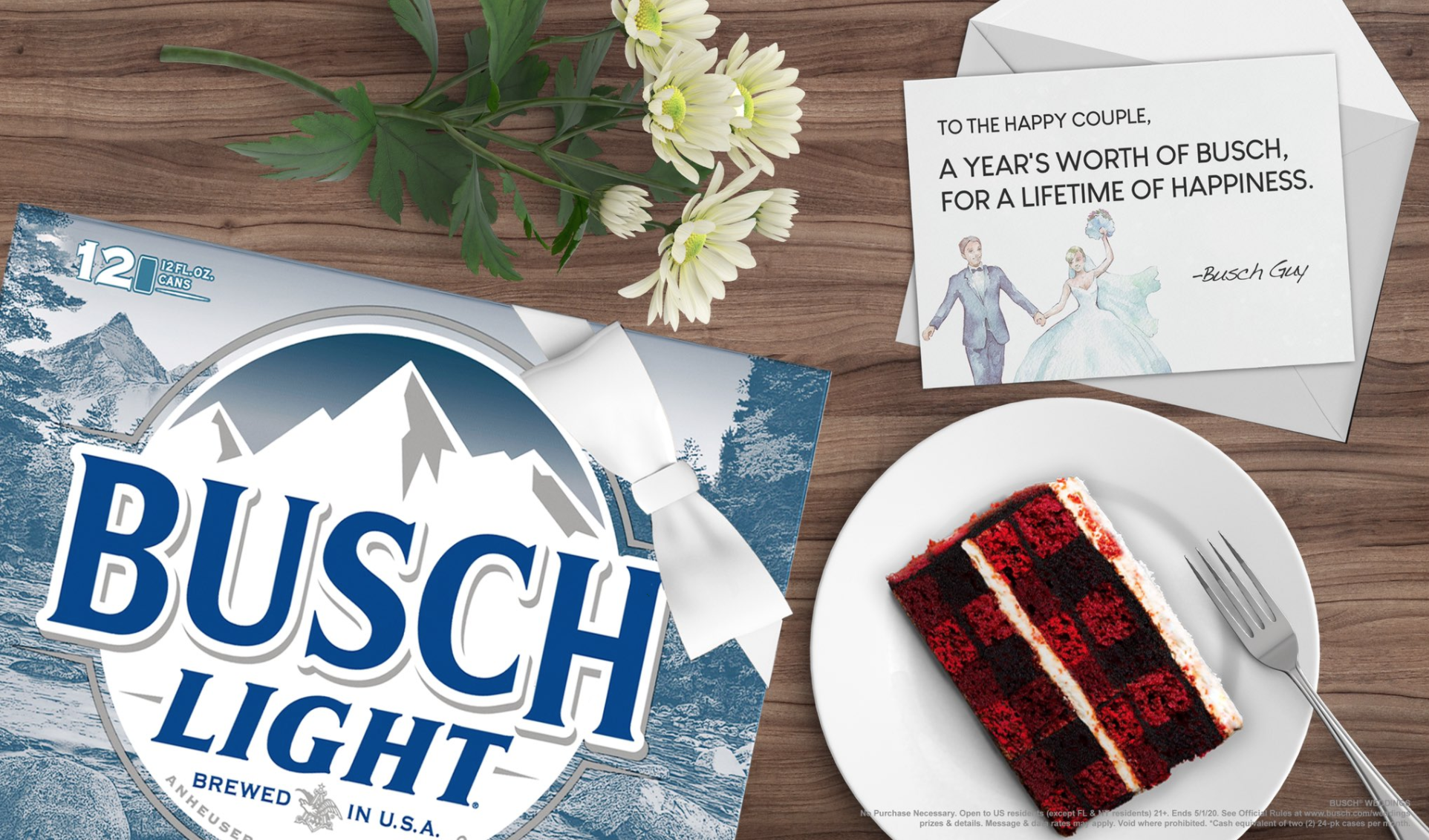 Busch is giving a year of beer to couples whose weddings were canceled due to coronavirus