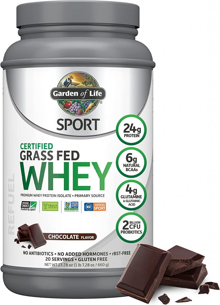 Garden Of Life Certified Grass Fed Whey Protein Isolate Powder Chocolate