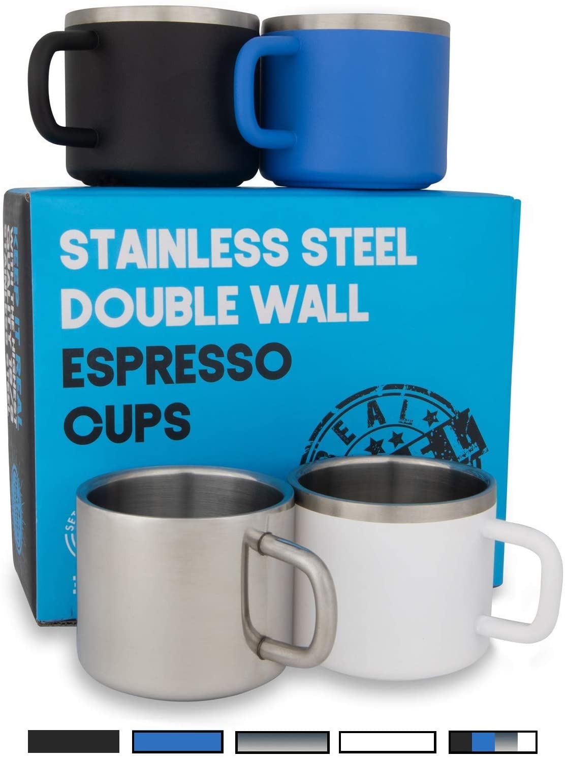 Delonghi Double Wall Espresso Coffee Cups - Araku Coffee