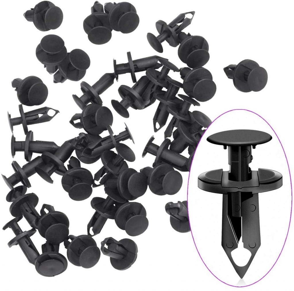 moveland Push Body Rivet Fastener Plastic Fender Clips, 120-Pieces