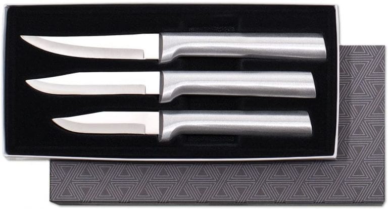 Rada Cutlery Stainless Steel Brushed Aluminum Paring Knife, 3-Piece