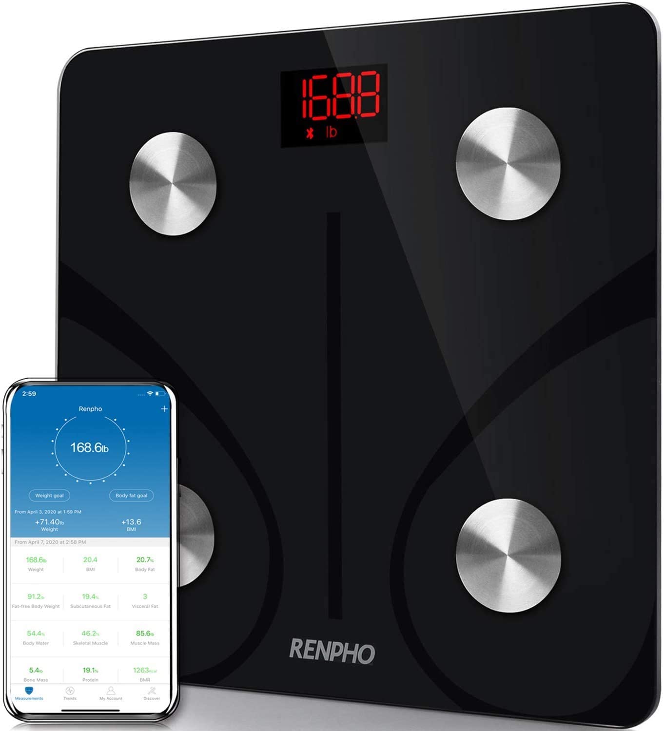 iHealth Nexus Smart Scale for Body Weight Bluetooth, Digital Bathroom Scale  Body Fat and Muscle, Body Composition Monitor Health Analyzer for BMI  Compatible for iOS & Android Accurate to 0.1lb-White - Yahoo