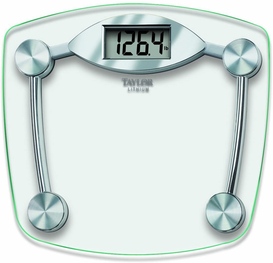 Taylor Digital Bathroom Scale, Highly Accurate Body Weight Scale, Instant  On and Off, 400 lb, Sturdy Clear Glass with Chrome Finish Base