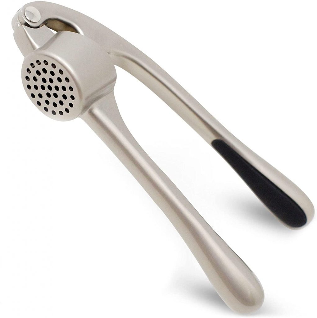 Zulay Kitchen Premium Soft EasySqueeze Ergonomic Handle Garlic Press