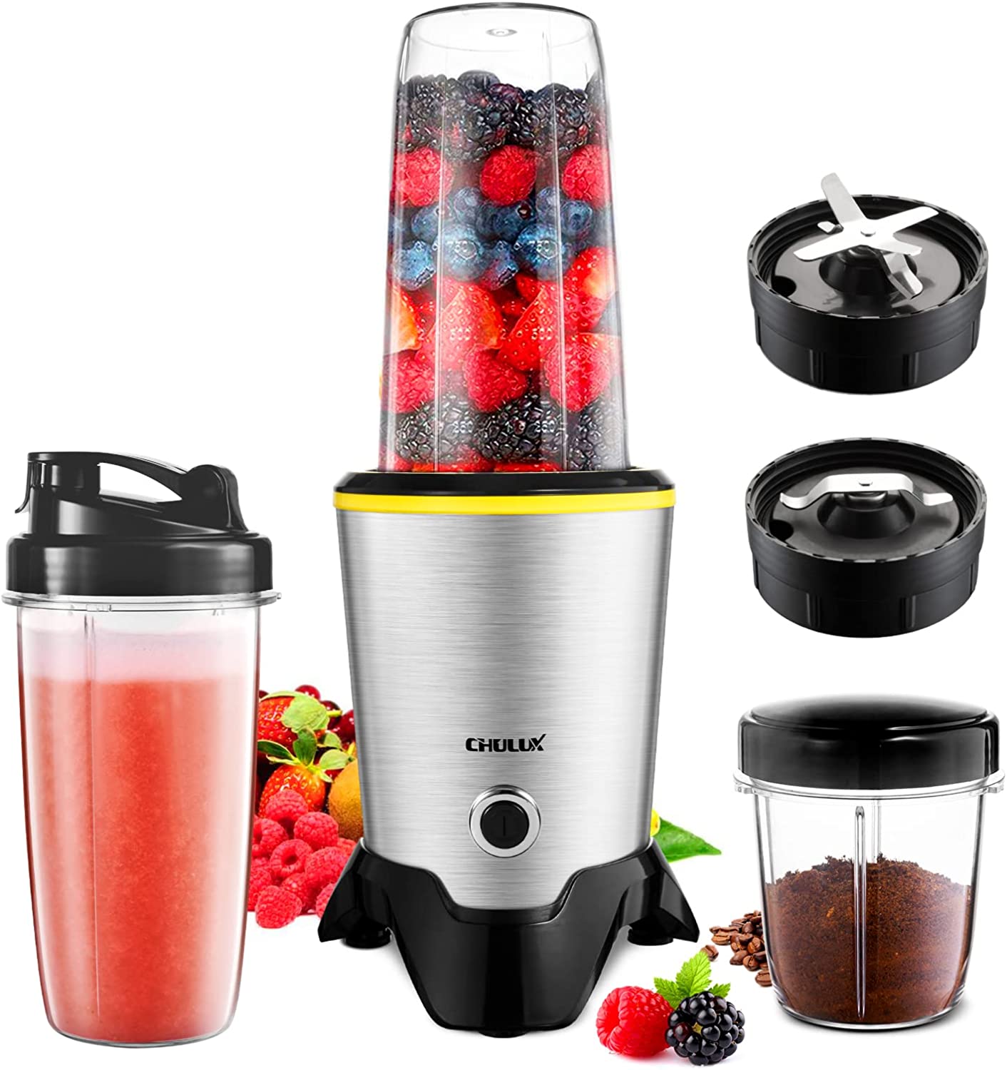 Personal Blender, Sboly Smoothie Blender Single Serve Small Blender for  Juice Shakes and Smoothie with 20 oz Tritan BPA-Free Blender Cup, 300W  (with Silicone Ice Cube Tray/Bottle Brush) 