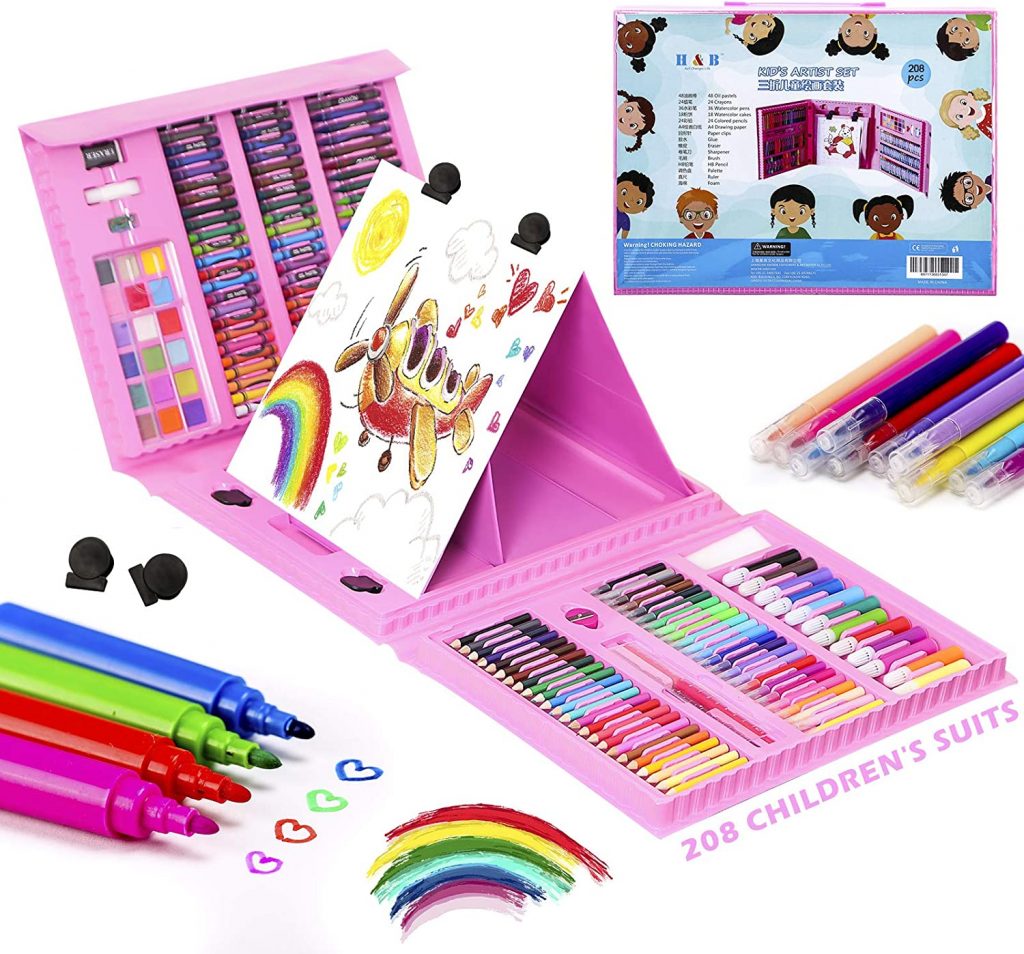 RISEBRITE Portable Art Supplies Set For Kids, 35-Piece