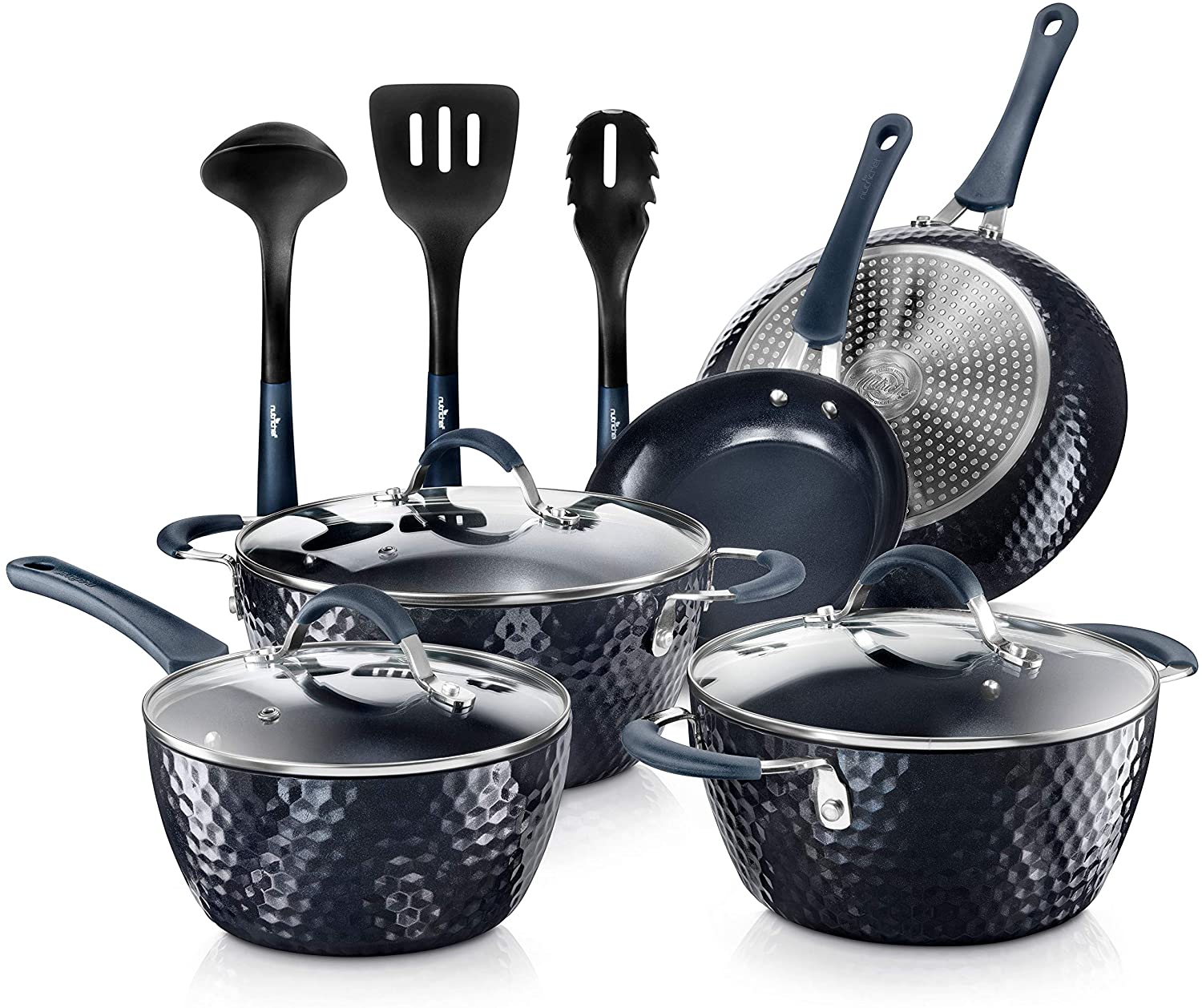 T-fal 32406055629 Ultimate Hard Anodized Nonstick Cookware Set 17 Piece  Black 696231056338
