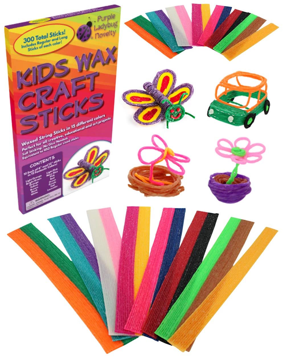 Wax Craft Sticks for Kids: 5 Fun Ideas for Festive Creations – Purple  Ladybug