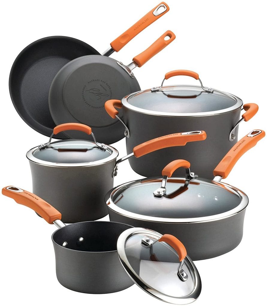 T Fal Hard Anodized Nonstick Cookware Set 17 Piece