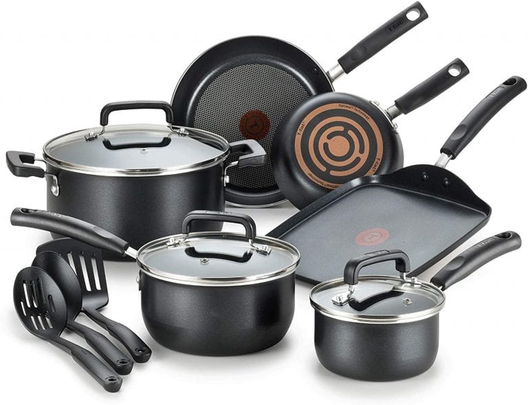 T Fal Hard Anodized Nonstick Cookware Set 17 Piece