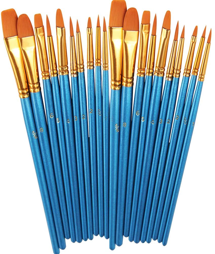 Paint Brushes Set, 2pack 20 Pcs Paint Brushes For Acrylic Painting