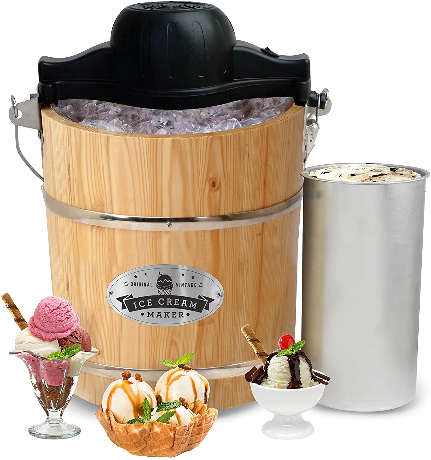 Maxi-Matic Manual Ice Cream Maker, 4-Quart