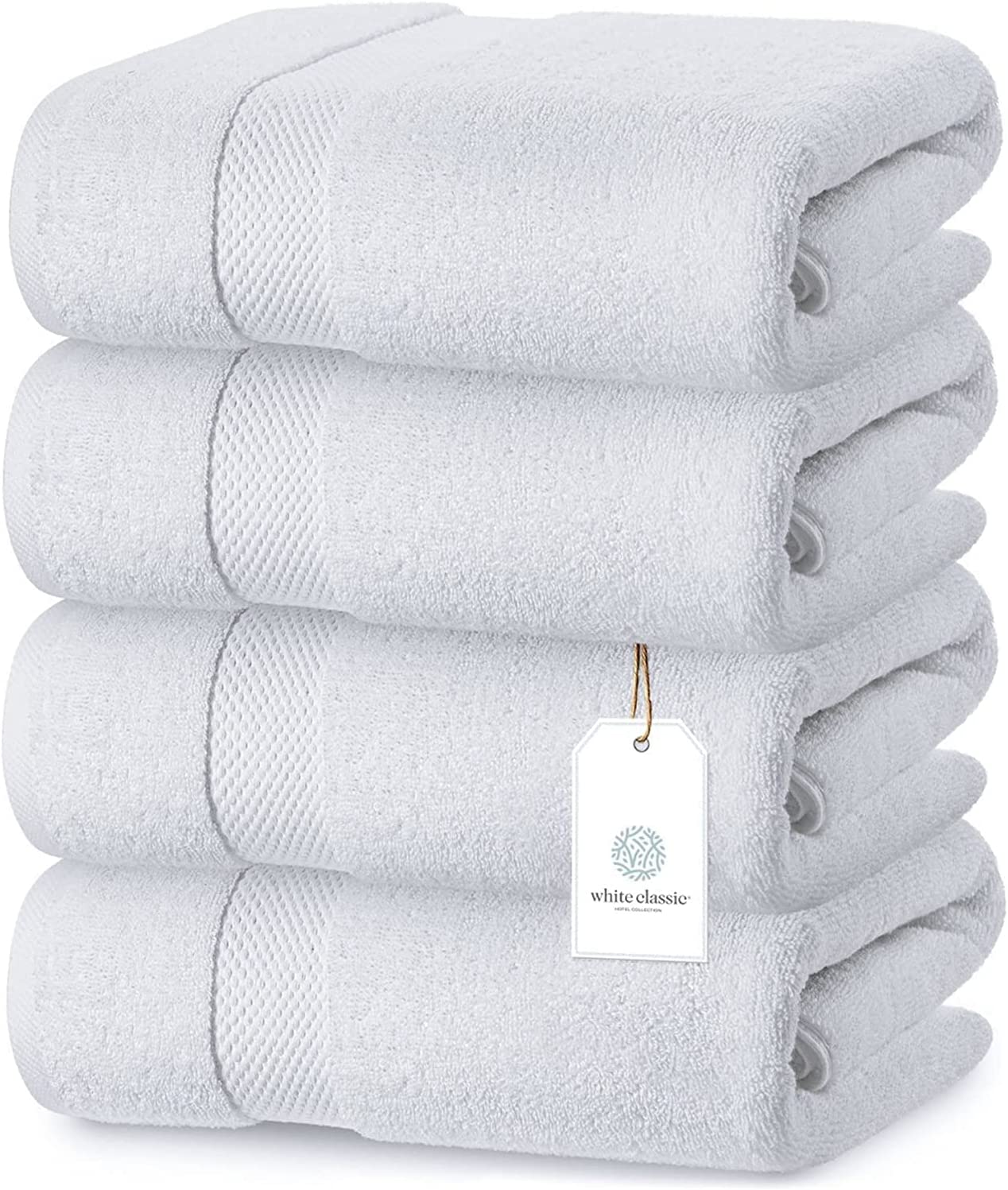 White Classic Luxury Hand Towels | Cotton Hotel spa Bathroom Towel | 16x30  | 6 Pack | Beige