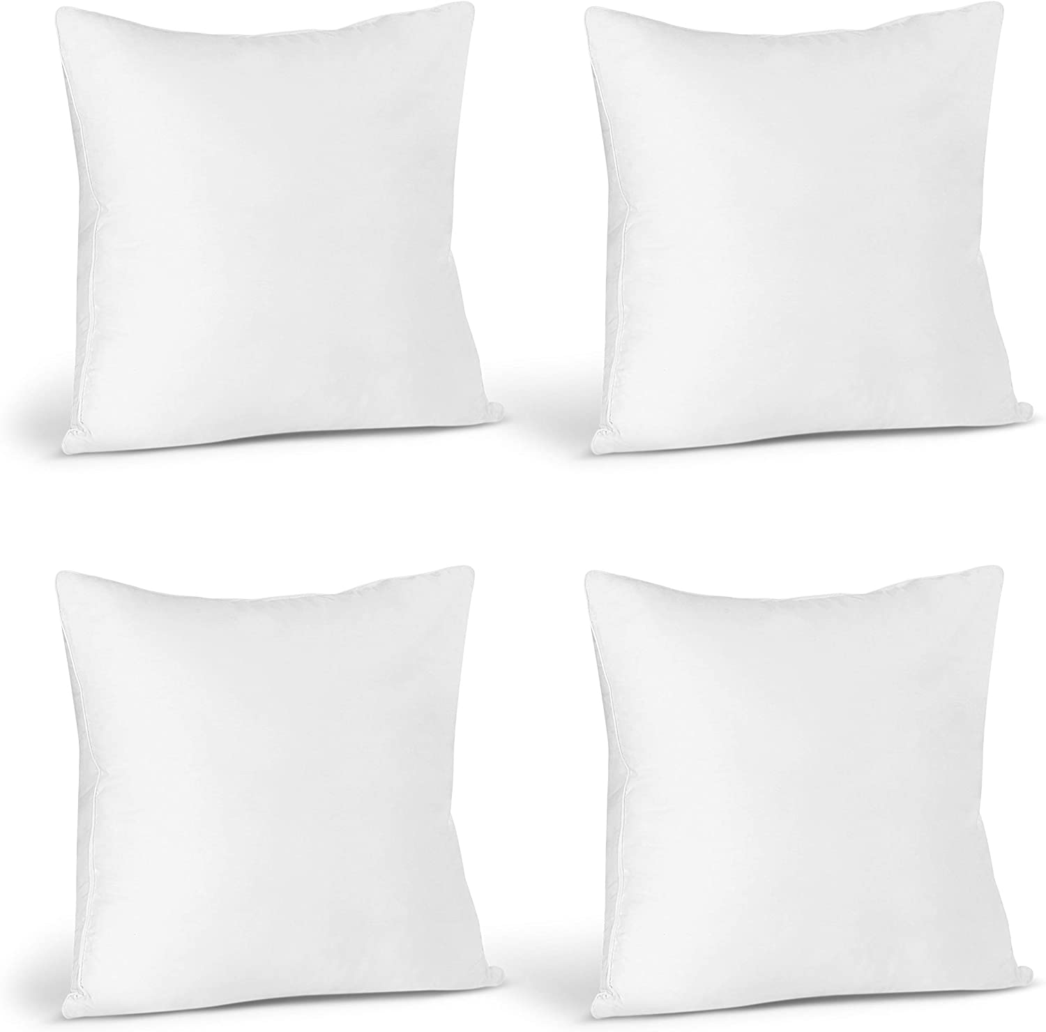 Edow Throw Pillow Inserts White 18x18 New Sealed