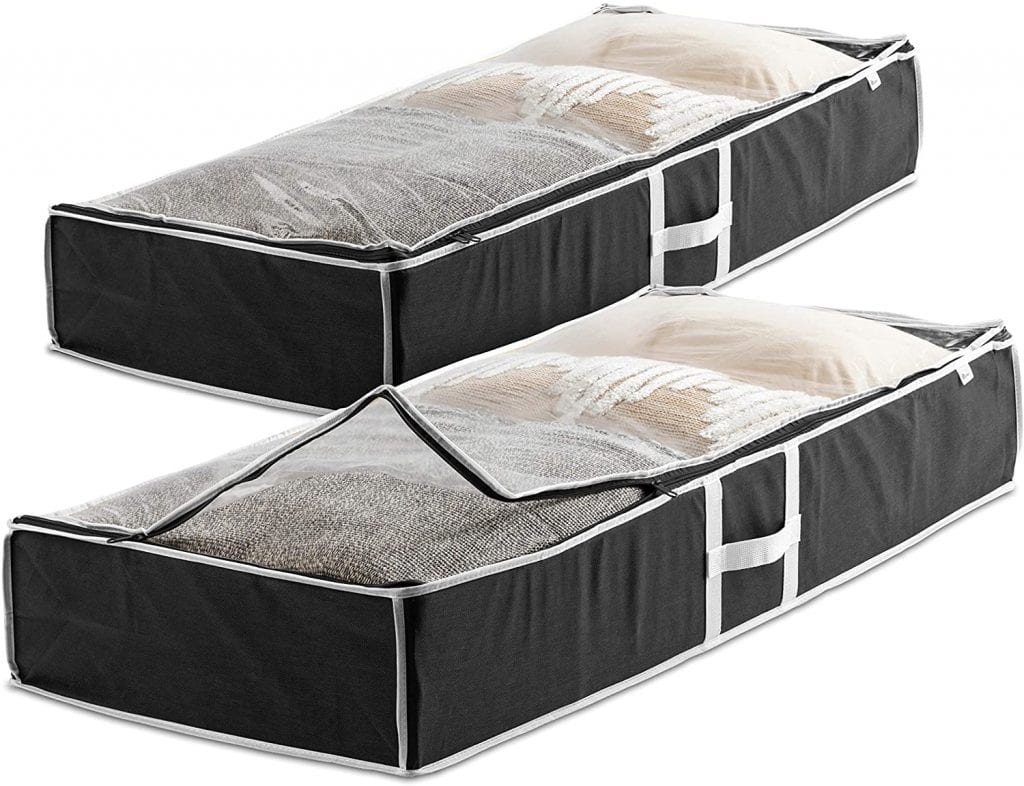 Homz Plastic Under Bed Storage, 2-Pack