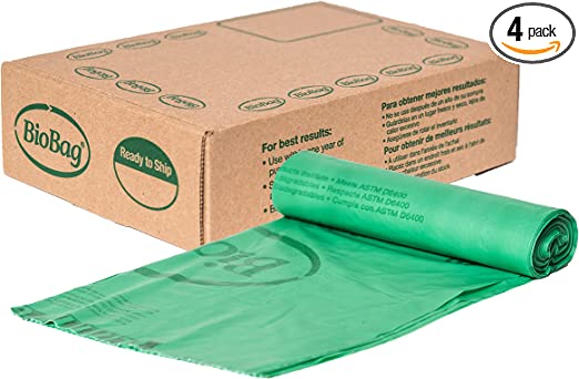 Biodegradable 13 Gallon Trash Bags, 100 Count, ASTM D6954