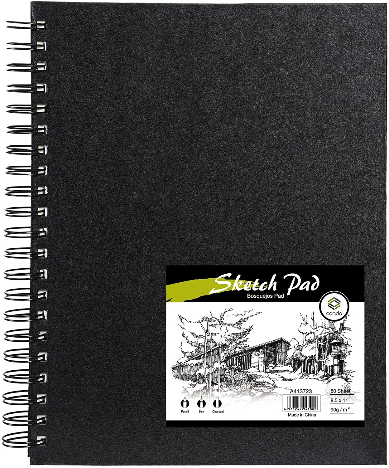 US Art Supply 5.5 x 8.5 Top Spiral Bound Sketch Book Pad, Pack of 2, 100  Sheets Each, 60lb (100gsm) - Artist Sketching Drawing Pad, Acid-Free 