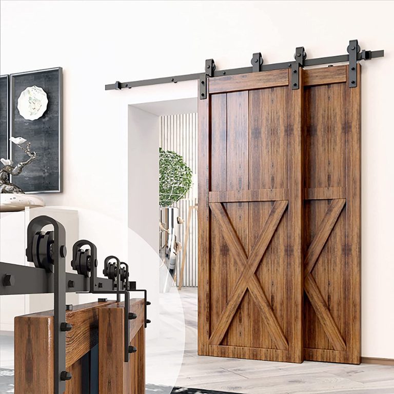 Homeacer One-Track Double Barn Door Hardware Kit