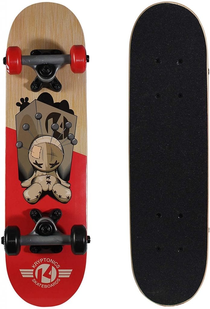 WiiSHAM Maple-Wood Complete Skateboard, 31-Inch