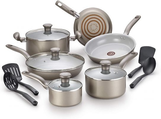 Paula Deen Signature Collection Nonstick Ceramic Cookware Set, 15-Piece