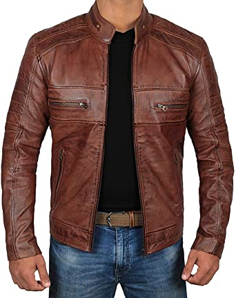Charles Keasing Ongeautoriseerd Zeestraat Calvin Klein Hooded Men's Leather Jacket & Removable Sweatshirt